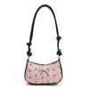 Bolso Bandolera de Moda de Alto Valor 2025 Verano Nuevo Rosa Lindo Lazo Bolso Cuadrado Pequeño Bolso Media Luna para Mujer