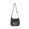 Bolsa Jeans Retrô 2026 para Mulheres, Multicamadas, Grande Capacidade, Bolsa de Ombro Transversal com Pônei Bordado, Bolsa Quadrada Pequena Casual