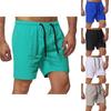Calças de banho casuais masculinas curtas de verão, shorts de secagem rápida, calças de praia, calças de cor sólida