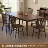 Mesa de jantar nórdica em madeira maciça, conjunto retangular de mesa e cadeiras em madeira de seringueira para sala de estar em casa, apartamento pequeno, mesa de jantar na cor nogueira