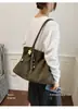 Bolso de Terciopelo Gamuzado para Mujer 2026 Nuevo Estilo Tendencia Otoño Retro Milanés Bolso Tote para el Trabajo Bolso de Hombro de Gran Capacidad