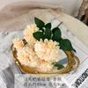 Ramo de Flores Artificiales de 7 Cabezas de Venta Caliente Transfronteriza Flor de Seda de Fragancia Oscura Caléndula Decoración Suave para el Hogar Fila de Flores para Boda Flor
