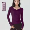 Top Sexy Feminino de Um Ombro, Slim, para Yoga, Manga Longa, Outono, Puro Desejo, Sexy, Elegante, Casual, Cintura Marcada, Ombro a Ombro