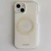 Funda Magnética de Color Sólido con Salpicaduras de Tinta Macaron Adecuada para el Teléfono Apple 17 Pro Max Funda para iPhone 16/15/13 Doble Capa 14