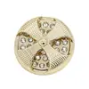Botón de Abrigo Metálico con Diamante de Diseño Exclusivo de Molino de Viento Hueco para Suéter de Piel para Mujer Botón Decorativo Redondo