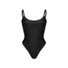 Body sexy sin mangas de color liso simple con diseño metálico para Amazon transfronterizo, corte ajustado, ropa interior para chicas sexys