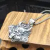 Colgante de moda de plata de ley S925 colgante grande retro de grifo collar dominante para hombre con colgante listado Plata tailandesa