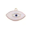 Venta al por mayor de fábrica Collar con colgante Ojo de Diablo Blanco Perlado Accesorios de Joyería con Cuentas de Ojo con Agujero para Pulseras