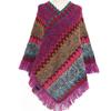 Color Estilo Étnico Jersey Capa Poncho para Mujer Acrílico Capa de Punto para Mujer Cálido Otoño e Invierno Comercio Exterior en stock Chal