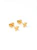 Moderna Versátil Juego de Pendientes, Mini Sencillos Pendientes de Acero Inoxidable con Chapado en Oro de 18 Quilates para Mujer, Pendientes Pequeños de Acero Inoxidable