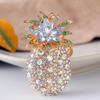 Chaveiro de abacaxi transfronteiriço Moda europeia e americana Abacaxi de diamante pequeno presente chaveiro criativo fofo pingente de metal