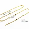 Acero inoxidable chapado al vacío color oro clip lateral cadena de cuentas cadena retorcida cadena de cuentas espaciadoras accesorios para collar pulsera DIY transfronterizo