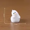 Figura divertida y linda de patito blanco, accesorio de decoración DIY para casa de muñecas, paisaje en miniatura, adorno para coche o escritorio