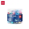 Clips para Carpetas de Colores Serie 8553Es Deli, Tamaño Grande para Exámenes y Documentos, Clips Metálicos Grandes para Documentos, Ahorro de Esfuerzo
