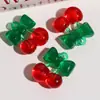 Ins Lindo Transparente Agujero para Colgar Cereza Cereza Rosa Acrílico Accesorios Joyería DIY Pendientes Pendientes Colgante
