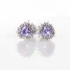 Pendientes de Aleación de Titanio F136 en Forma de Corazón, Clavos para Oreja de Erizo de Mar con Circonita, Accesorios para Perforaciones, Clavos para Cartílago de la Oreja, Clavos para Labio, Joyería para Perforaciones