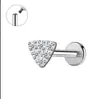 Zeming Original Douyin Más Vendidos F136 Aleación de Titanio y Circonio Aretes de Tachuela Diseño de Nicho Perforación de Lóbulo de la Oreja Tachuelas para Cartílago de la Oreja Estilo Europeo Americano