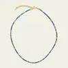 Design de Nicho Estilo Francês Retrô Artístico Turquesa e Lápis-lazúli Colar Minimalista Elegante Feito à Mão com Contas Corrente de Clavícula para Mulheres