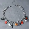 Nuevo Halloween Divertido Cráneo Fantasma Calabaza Cruz Multielemento Colgante Collar Corto
