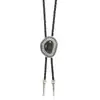Collar de Cuerda de Cera con Incrustaciones de Turquesa de Nuevo Estilo con Colgante Redondo Vintage en Relieve, Collar Original de Joyería de Nicho al por Mayor