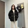 Jaqueta de Algodão Casual e Versátil com Gola Alta para Mulheres no Outono e Inverno, Quente e Fashion, Tendência Marca Esportes e Lazer Jaqueta Pão para Casal
