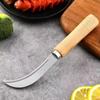 Cuchillo para Fruta Piña de Acero Inoxidable Cuchillo para Plátano Doméstico Cuchillo Curvo Pequeño Cuchillo Pelador Cuchillo para Melón y Verduras Divisor de Fruta