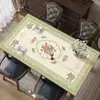 Jogo Americano de Mesa de Jantar de Luxo Estilo Europeu, Toalha de Mesa de Couro, Impermeável, à Prova de Óleo, Lavável, Retangular, Protetor de Superfície de Mesa de Centro Resistente ao Calor