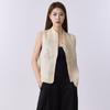 Colete Cardigan Sem Manga Verão Estilo Chinês Bordado Pesado Colete de Alto Padrão Retro Roupa Tang Top Simples Atacado