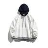 Yidao Vintage Otoño Nueva Llegada Tendencia Japonesa Cityboy Bordado Bloque de Color Con Capucha Holgado Sudadera