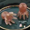 Peine Masajeador de Pulpo Cabezal Masajeador de Meridianos Terapia de Acupuntos del Cuero Cabelludo Peine de Dientes Anchos Pulpo Peine Gua Sha 3952