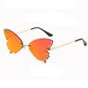 Nuevos Lentes de Sol sin Marco para Mujer 2024 Estilo Coreano Personalizados de Montura Grande Lentes de Sol Celebridades de Internet Estrellas Mismo Estilo Fotografía Callejera Lentes de Mariposa
