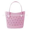 Nova Bolsa de Praia Respirável com Furos Grande Capacidade Impermeável Bolsa Tote Feminina Transversal Ombro Bolsa de Mão Cesta
