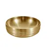 Acero Inoxidable 304 Tazón para Fideos Fríos Estilo Coreano Tazón Ondulado de Doble Capa Tazón Doméstico Anti-quemaduras para Sopa Tazón Dorado Luosifen Tazón para Ramen