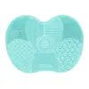 Cepillo de Limpieza Popular Transfronterizo de Silicona para Manzana con Ventosa Herramienta de Brocha de Maquillaje Almohadilla de Limpieza Portátil en Stock Almohadilla de Limpieza para Manzana