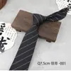 Nova Gravata Listrada Diagonal de Algodão 7,5cm Formal Casual Amarrada à Mão Larga para Homens em Estoque do Fabricante