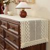 Camino de Mesa Estilo Americano Encaje Retro Francés Estilo Tronco Largo Mesa de Centro Mueble de TV Mesa de Comedor Cubremesa