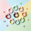 C07 Llavero de Lazo con Cierre de Resorte Redondo Lindo Cadena para Llaves y Teléfono Adorno Colgante para Mochila DIY Accesorios de Perler Beads