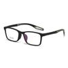 22567 Gafas Deportivas Cuadradas Huecas de Tr90 con Almohadillas Nasales Suaves Desmontables, Armazón de Gafas de Prescripción Bicolor