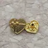 Botones de Presión Metálicos con Forma de Lazo de Corazón para Abrigos de Mujer, Chaquetas de Plumas y Accesorios de Ropa Exterior