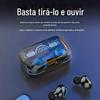 Fones de Ouvido Bluetooth M10 com Cancelamento de Ruído Inteligente e Baixa Latência, Longa Duração da Bateria, Display Digital, Fones Intra-auriculares de Energia para Jogos de E-Sports