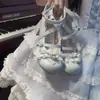 Zapatos Pequeños de Cuero Versátiles y Lindos con Lazo, Tacones Altos Redondos de Ballet, Zapatos de Cuero Lolita, Zapatos Mary Jane de Cuero de Princesa JK
