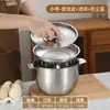 Contenedor Premium de Manteca para el Hogar, Recipiente de Aceite de Acero Inoxidable 304, Bol para Batir Huevos con Tapa, Recipiente de Cocina, Olla Portátil para Colar Aceite, Recipiente para Filtrar Aceite