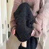 Pantalones Anchos Negros Brillantes Adelgazantes Engrosados Estilo Coreano Suaves Perezosos Rectos Casuales para Mujer Otoño e Invierno 2025
