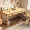 Escritorio de madera maciza, disponible en tamaños 80/90/110 cm, adecuado para uso junto a la cama, trabajo de oficina para adultos, estudio de estudiantes, escritura en el dormitorio y como escritorio de computadora