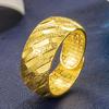 Anillo Grande para Hombre Edición Ancha Agresiva Lluvia de Estrellas Meteorito Chapado en Oro Vietnamita Estrella Clásica Abertura Anillo para Hombre