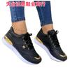 2025 Primavera y Otoño Nuevos Zapatos de Punta Redonda Talla Grande en Stock Comercio Transfronterizo Comercio Exterior Zapatos para Mujer Venta al por Mayor Cordones Delanteros Deportivos Casuales para Mujer