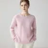 Suéter de Cachemira para Mujer Estilo Casual, Cuello Redondo, Patrón Jacquard Hueco, Suéter de Punto de Manga Larga, Corte Holgado, Cálido para Otoño e Invierno