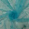 Estoque Disponível de Caminho de Mesa de Organza Bordada 14*108 Polegadas com Laços