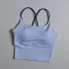 Roupas de Yoga à Prova de Choque para Corrida Colete de Secagem Rápida Sutiã Estilo Colete Feminino Respirável Peça Única com Bojo Fixo Roupas de Fitness Sutiã Esportivo