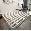 Cama flotante minimalista 1.68m Marco de cama de lujo ligero italiano sin cabecero, cama de hierro doble, marco de cama de hierro para apartamento